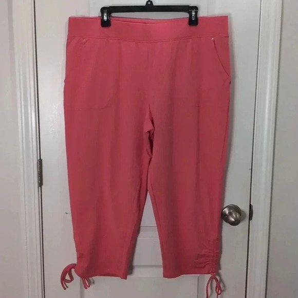 Sport Savvy French Terrry Straight Leg Crop Pant - Picture 2 of 9